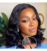Wear and Go Glueless Wigs Human Hair Pre Plucked 4x4 HD Lace Front Pre Cut Body Wave Lace Front W...