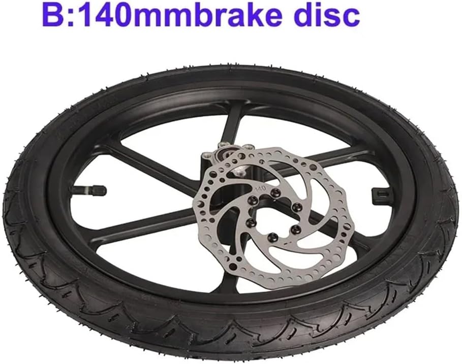 Motorcycle 16 inch Wheel 16x1.75 Tire Disc Brake Aluminum alloy Rim Fit For Electric Scooters E-bike Folding Bicycles Accessories(B)