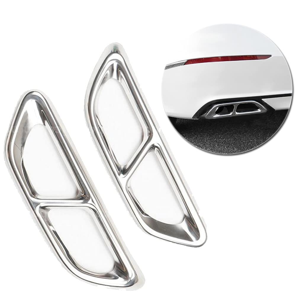 Tubo Scarico Posteriore Marmitta Coda Gola 2PCS Posteriore Silenziatore Scarico Punta estremità Tubo Trim Auto Coda Silenziatore Scarico Tubo di Uscita Copertura per Accord 2018