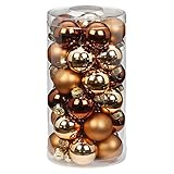 weihnachtskugeln braun creme Material: Glas, innen versilbert, außen lackiert