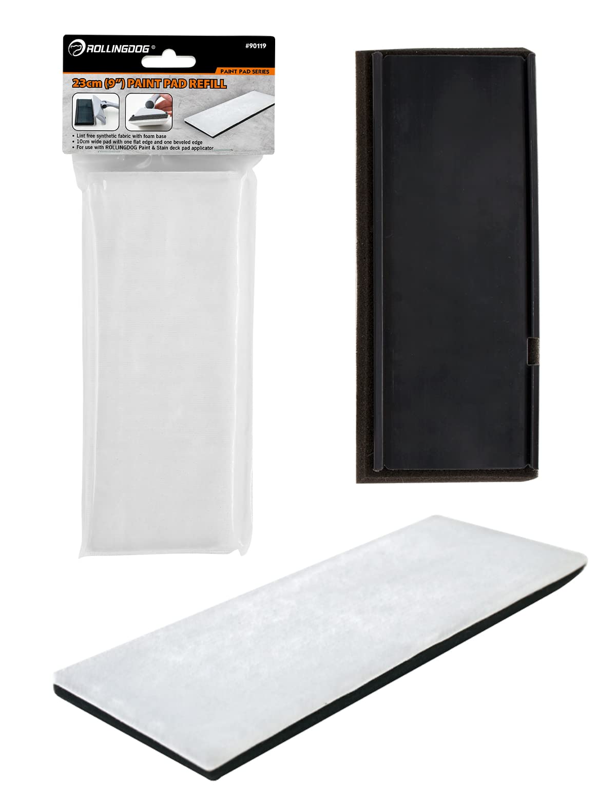 Rollingdog 9"(230Mm) Paint Pad Refill 1Pc 9" (23Cm) Paint Pad Refill For Walls And Ceilings Smooth Painting,Emulsion And Gloss