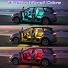 Luces interiores para auto Winzwon, luces LED para accesorios de Halloween para auto | Regalos de elefante blanco de Navidad para él, hombres, mujeres, adolescentes, control por app con puerto USB, luces de cambio de color para decoración de camioneta 6
