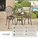 tectake® Aluminium Metall Bistroset Gartenmöbel Set, Bistro Set 1x Balkontisch Beistelltisch Outdoor und 2X Gartenstuhl, Terrassenmöbel, Balkonmöbel Kleiner Balkon, Wintergarten, Gartendeko Vintage