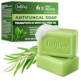 Inlifay Antifungal Soap Bar for Men: Anti Fungal Skin Soap for Athlete's Foot, Jock Itch, Ringworm - Tea Tree Fungus Soap for Active People Daily Body Cleansing