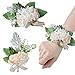 Gwhole 2 Pezzi Corpetto da Polso e Boutonniere Set, Boutonniere di Fiori per Lo Sposo Sposa Decorazioni di Nozze, Festa di Laurea, Balli Studenteschi