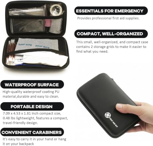 First Aid Kit Mini Small Waterproof Portable Compact Home Car Travel Hiking - image 4