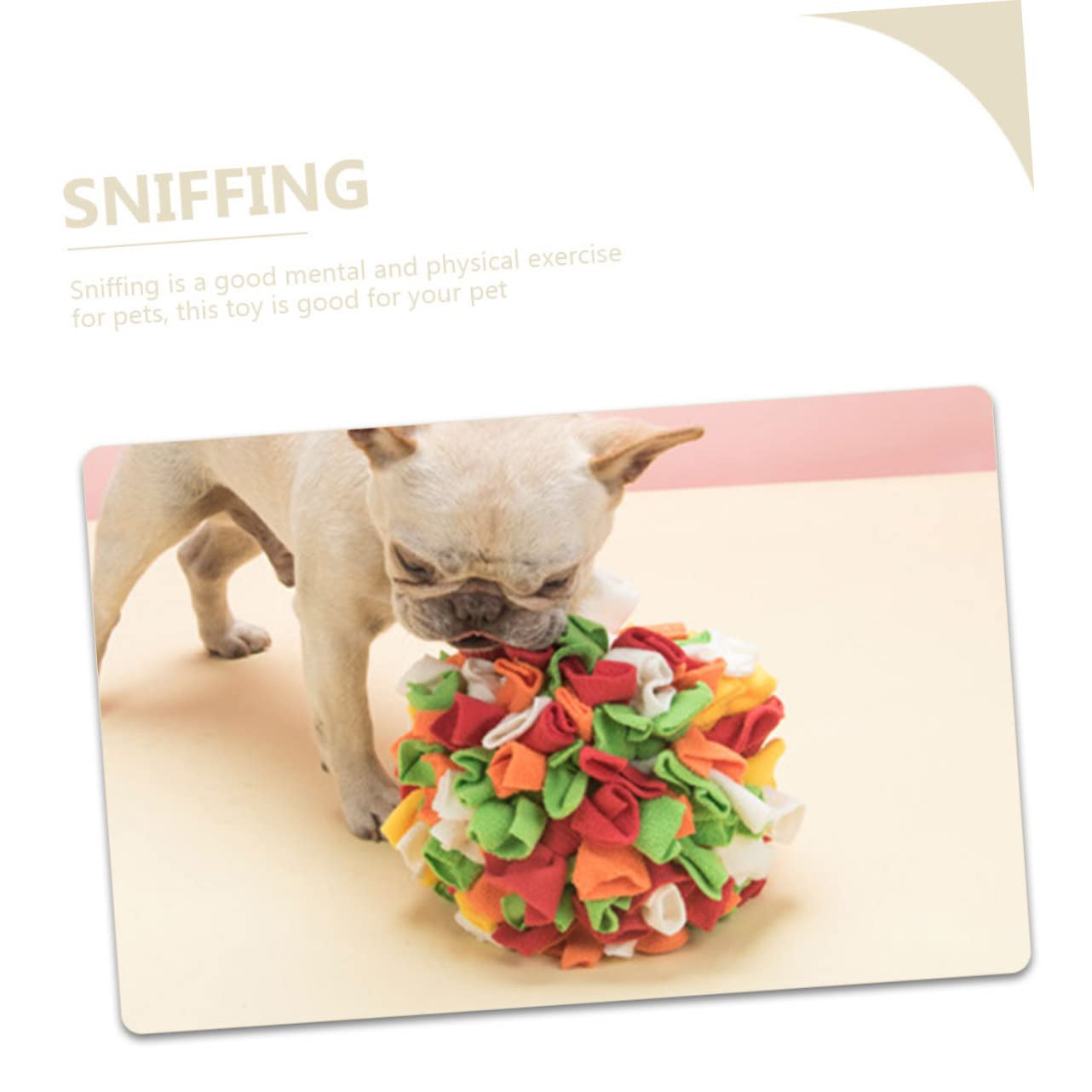 FRCOLOR Interaktiver Schnüffelball für Hunde aus Robustem TPR und Fleece Bissfest Waschbar Fördert Langsames Fressen und Geistige Beschäftigung Geeignet für Kleine und Mittelgroße