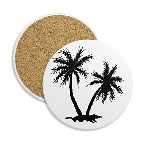 Coaster en céramique absorbant Plage contre les taches d'eau sur vos tables