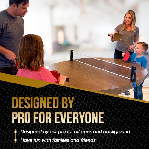 image for T2SPin Ping Pong Paddles Set of 2 with 3 Balls- Hi-Performance Table T