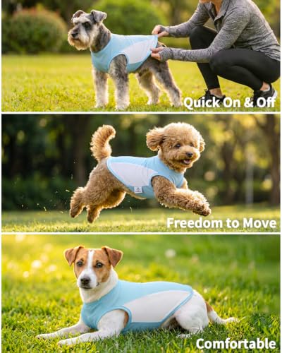 Image of CuteBone Cooling Stretch Sport Dog Tank - Athletic Fan Pet Jersey - Color Block Pet Vest for Small Dogs, Cats