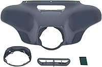 Vista 16 de Cubierta del velocímetro Carcasa interior exterior de nido de abeja negro con efecto decolorado CROMO PERSONALIZADO Compatible con Harley Touring