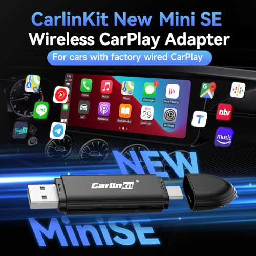 Carlinkit Wireless CarPlay adapter uk,For cars with built-in Car Play,For VW Audi Volvo Renault Opel Citroen Toyota Peugeot KIA Hyundai(Model year:2016 to 2025),Support IOS11+ and online upgrade