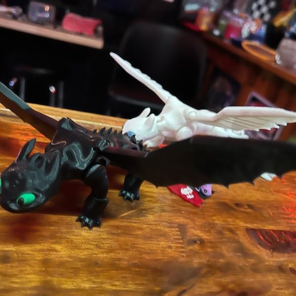 Image of Dragon Toys for Kids, Collectible Toys, Mini Dragon Toy, Dragon Action Figure, Dragon Toy for Fans & Collectors (Black-White)