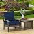 Arden Selections Outdoor Deep Seat Cushion Set, 22 x 24, Rain-Proof, Fade Resistant 22 x 24, Sapphire Blue Leala