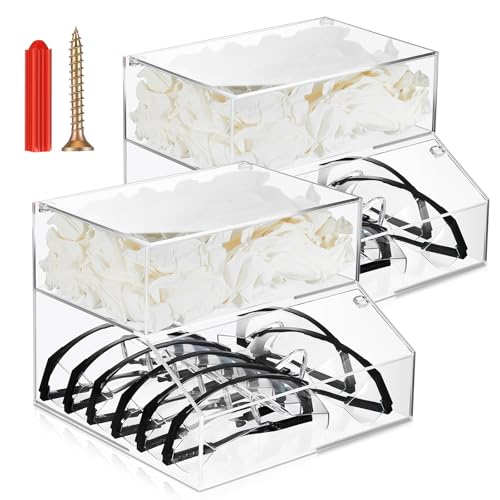 LOYIM Acrylic Safety Glasses and Glove Holder Dispenser