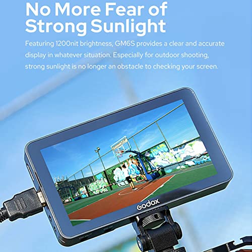 Godox GM6S moniteur de caméra 4K HDMI 1200 nit tactile