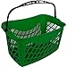 Cestino spesa ergonomico per negozi Lt.26 cestello self-service in plastica a braccio a 1 manico utile per supermercati e negozi (verde)
