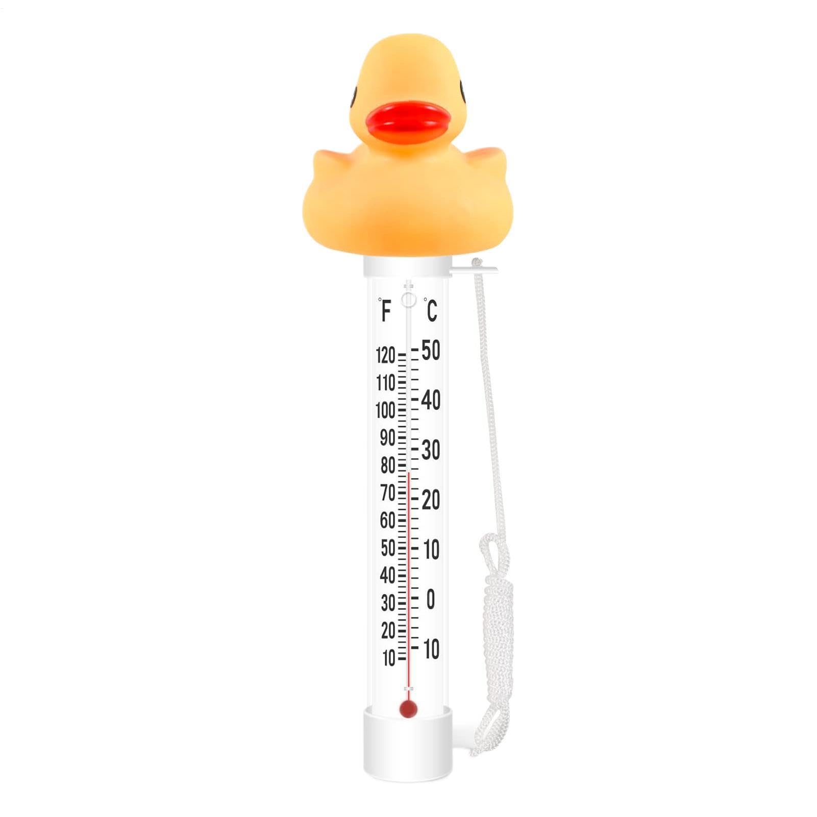 Floating Pool, Spa Thermometer, -10~50ยฐC, Novelty Duck Octopus Floating Thermometer, Pool Water Temperature Gauge, Rope Attached For Swimming Pools, Bathtub, Garden Pond