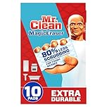 Mr. Clean Magic Eraser, Extra Durable, Multi Purpose Cleaner, Shoe, Bathroom, Shower, and Car Window and Windshield Cleaner, Cleaning Pads, 10 Count