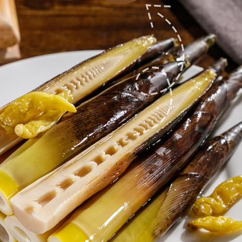 Bailisnacky Germogli Di Bambù Sbucciati A Mano 230G - Snack Autentico Cinese Morbido E Croccante! Germogli Di Bambù Sottaceto Cinesi Cucina Cinese (Sapore Di Peperone Sottaceto) - 5