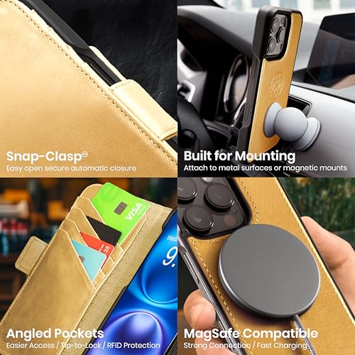 Protection RFID coque iPhone 15 Pro Max détachable or - 5