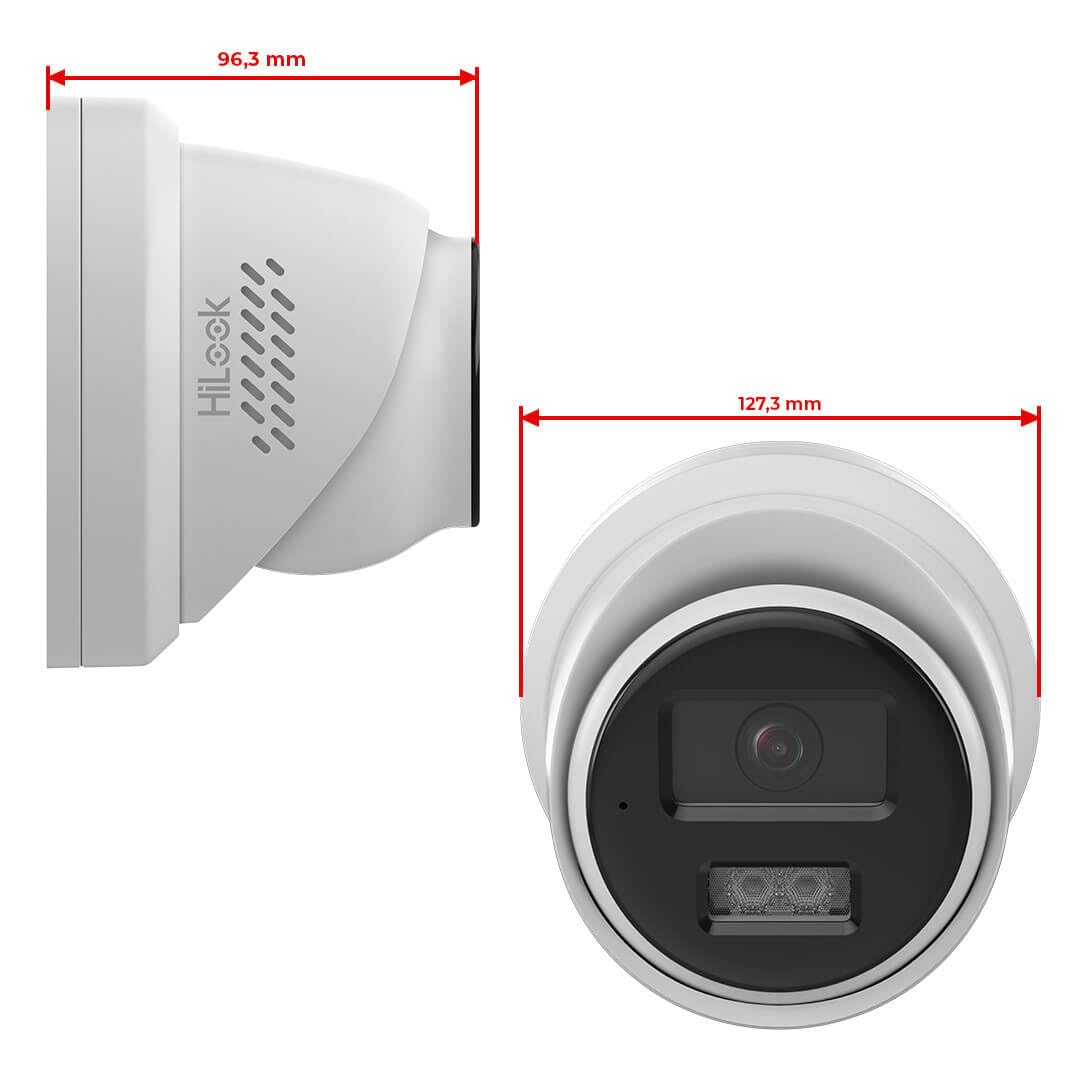 Hilook Set di telecamere di sorveglianza 4K per esterni, 4 x 8MP/4K PoE Dom Outdoor Camera | Visione notturna Smart Hybrid Light | Rilevamento di oggetti e persone | 8CH NVR 24/7 | HDD da 2TB