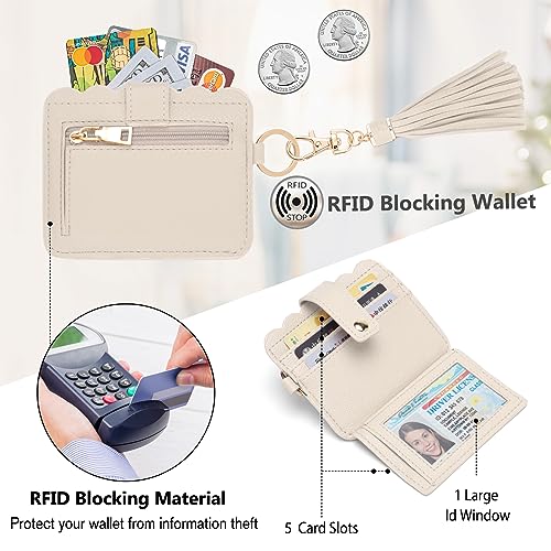 Image of Wristlet Wallet for Women with Keychain - RFID Card Holder Small Wallet Wristlet with Key Ring