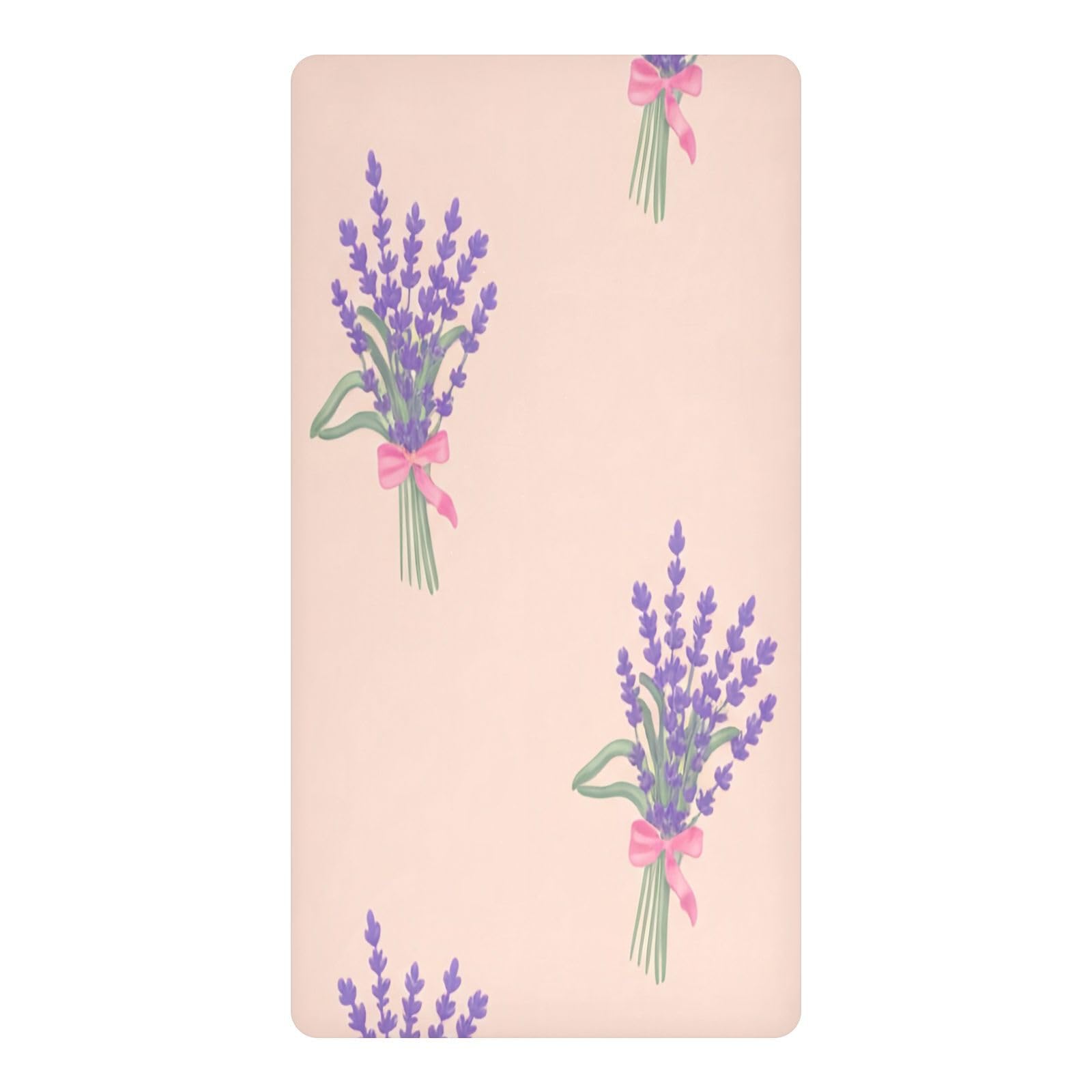 JiangGgen Lavender Baby Crib Sheet Soft Breathable for Standard Crib-M