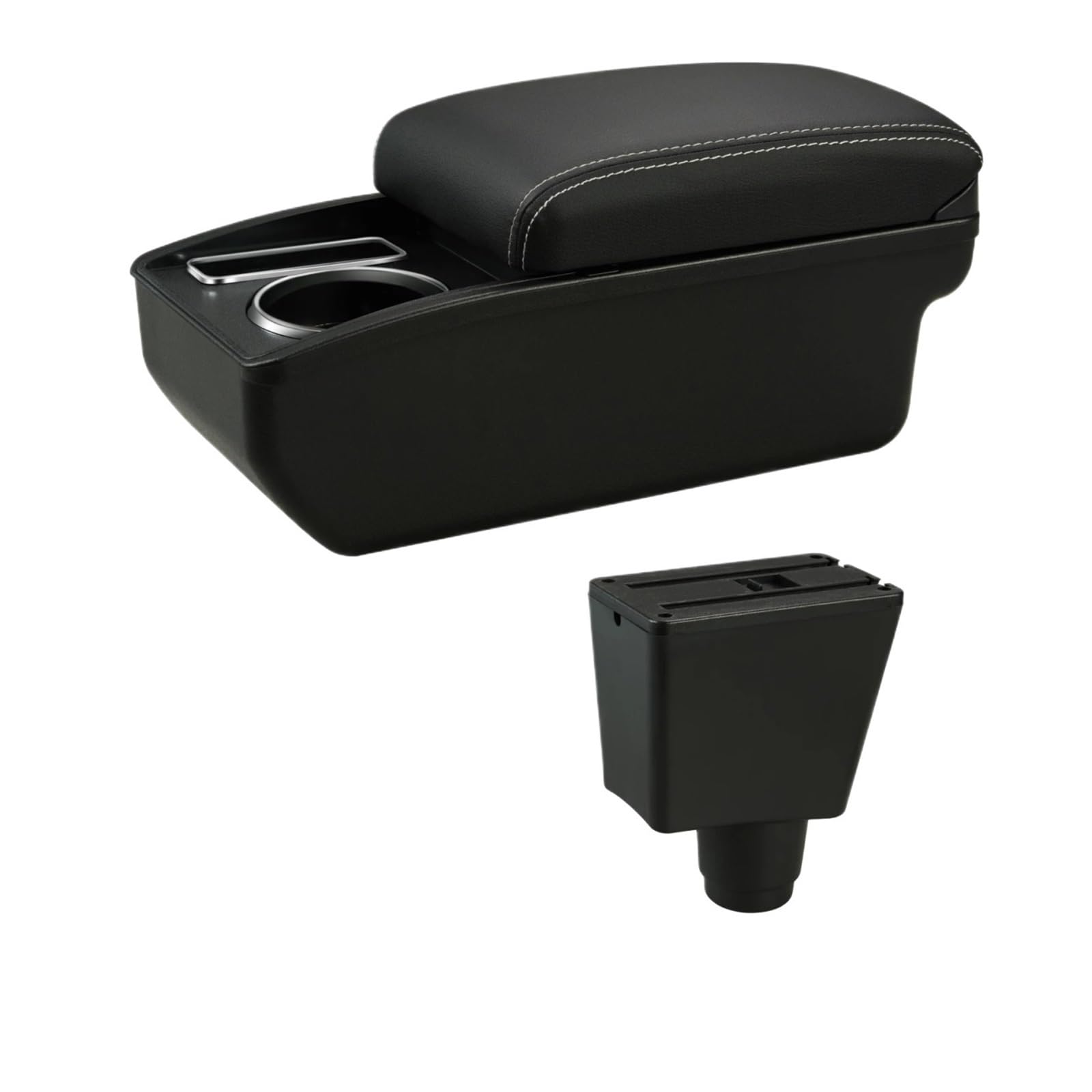 Umdjju A3 White Line No Usb For Logan For Sandero 2 2003-2007 Car Armrest Box Storage Interior Retrofit Accessories Car Centre Console Armrest Box(A3 White Line No Usb)