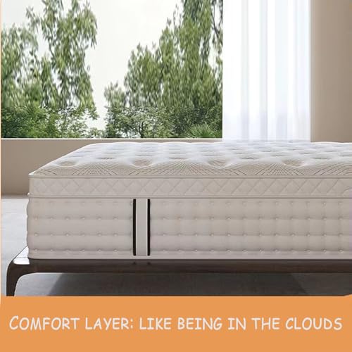 Futonmatratzen, Memory Foam-Hybridmatratze, Queen-Size-Größe, Plüschkomfort, kostenlose Taschenfederkernmatratze in Einer Box, Kantenunterstützung 24 cm, 135 x 190 cm – Bild 6