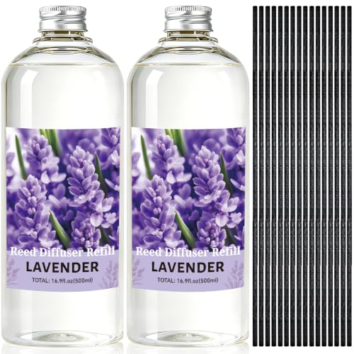 Image of STRN Lavender Reed Diffuser Refill 1000ml with Stick Summer Scent for Home