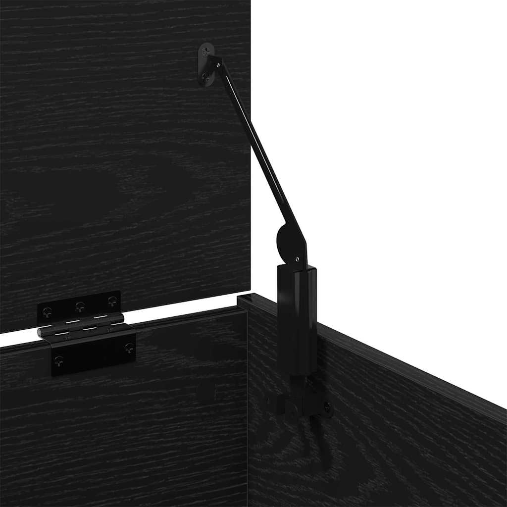 vidaXL Caja de Almacenamiento Roble Negro 84 x 42 x 46 cm, Caja de Almacenamiento Moderna, Organizador Rectangular, Solución sin Desorden, Espacio Ample, Diseño Compacto