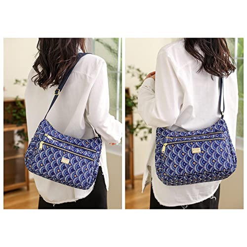 NOTAG Nylon Purses Lightweight Shoulder Bags Multipockets Crossbody Handbags with Adjustable Shoulder Strap2