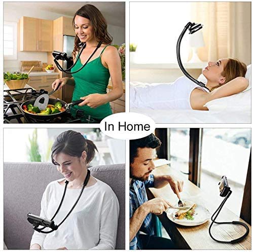 Wingwa 62626 Cell Phone Neck Holder, Flexible Tablet Holder Stand Universal Phone Stand, Hanging Mobile Phone Stand Lazy Bracket, Diy Free Rotating Gooseneck Mounts thumb #1