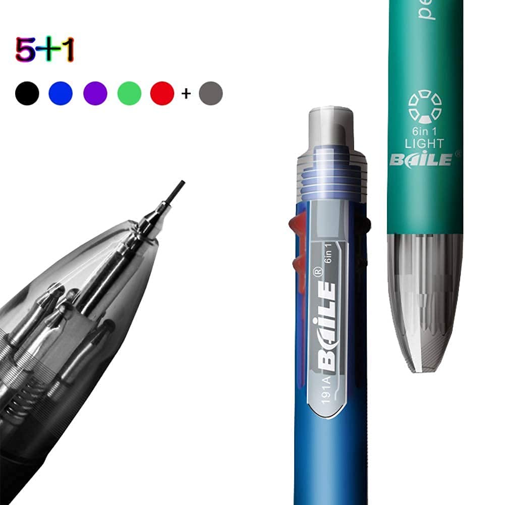 Mabor 6 Pezzi Penna Soffice 6 in 1, Penna a Sfera Retrattile Multicolore Penna a Sfera Peluche Colore 0,5 mm Penne Soffici Rosa per Ragazze Ufficio Scolastico Regalo Studenti