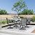 Pamapic 5-Piece Outdoor Dining Set with 4 Textilene Swivel Chairs, All-Weather Patio Furniture for Garden, Poolside, Deck, Charcoal