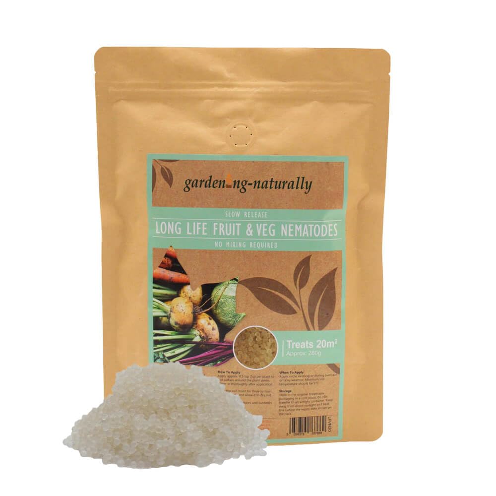 Long Life Fruit and Veg Nematodes 20m² Nematode Pearls Soil Pest Control for Raised Beds Pots Vegetable Plants Carrot Fly Cabbage Root Fly UK