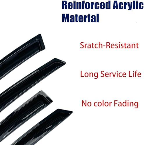 Deflector de viento original para ventana lateral, 4 piezas de montaje exterior, bonito protector de lluvia solar, visera de ventilación para