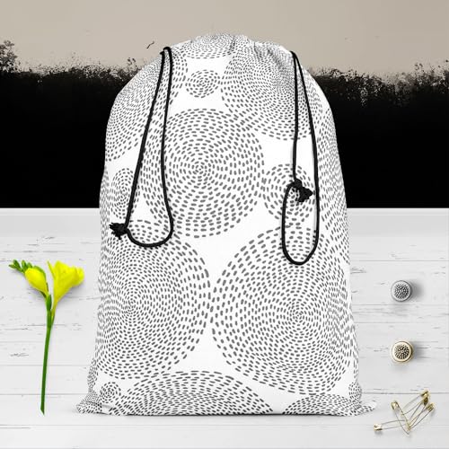 Image of ArtzFolio Circle Shapes | Reusable Sack Bag | Bag for Gym, Storage, Vegetable & Travel