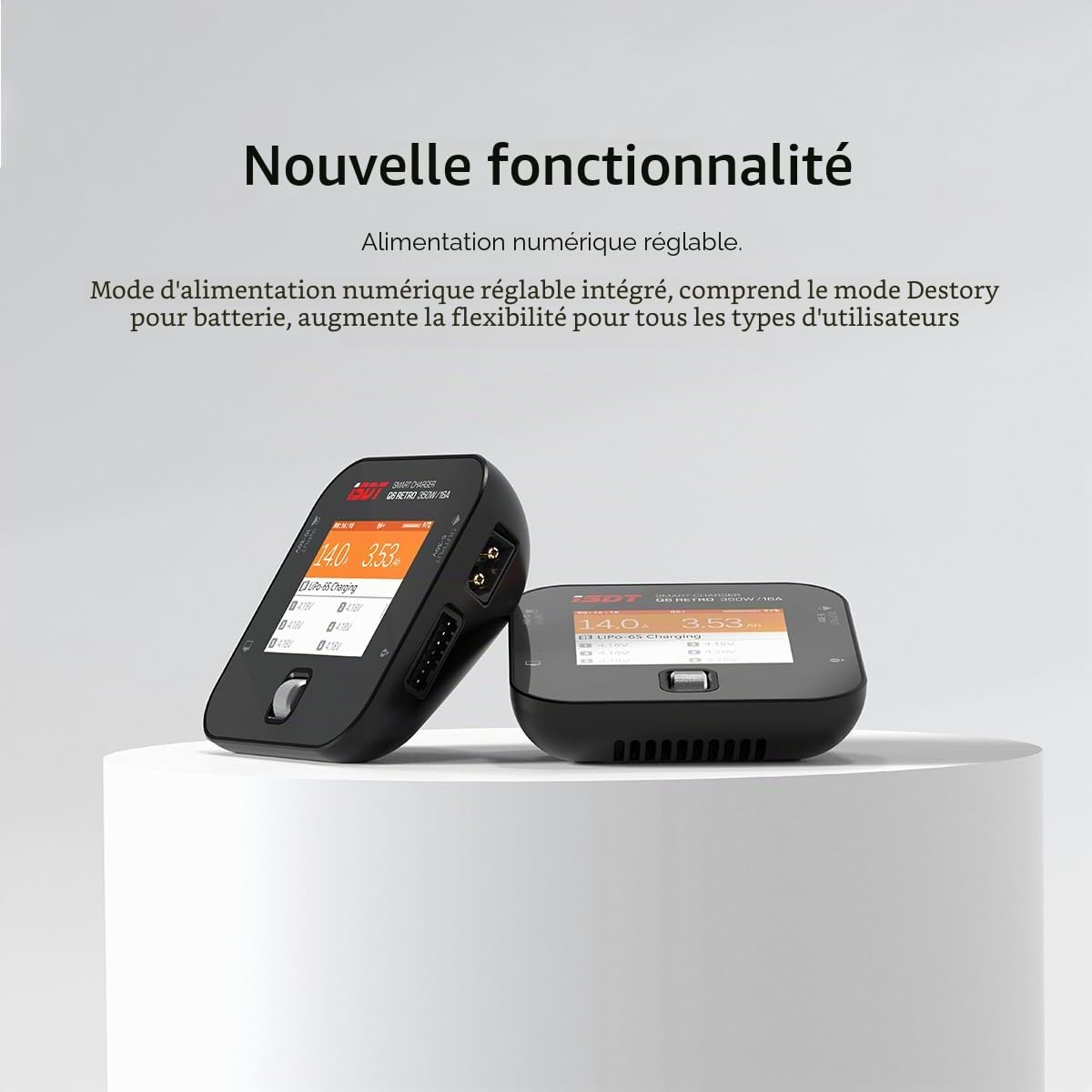 ISDT Q6 Retro Lipo Chargeur / Déchargeur d'équilibre de batterie (2-6S) : chargeur numérique intelligent pour RC - 350 W, 16 A, DC