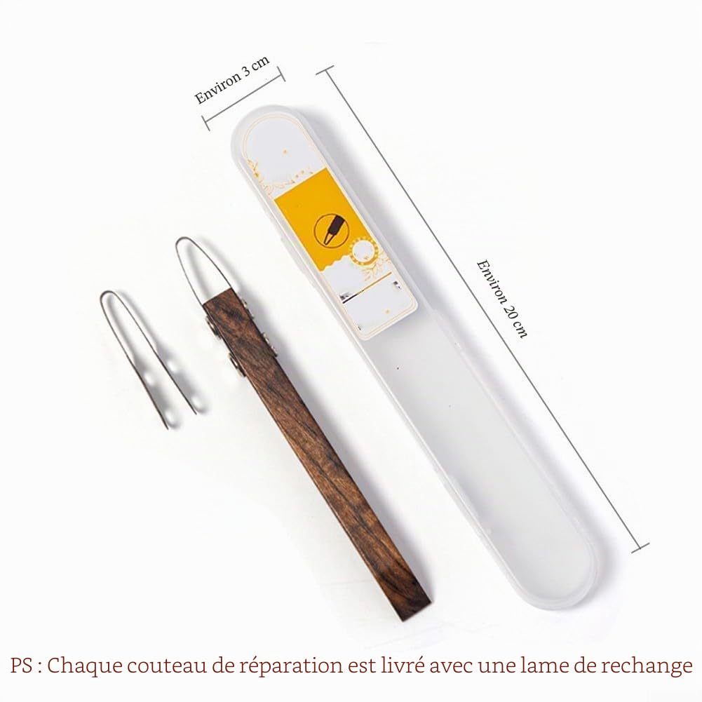 Outils de sculpture en argile polymère, coupe-ruban en bois pour poterie, sculpture en céramique, outils de modelage en argile (lot de 6 pièces)