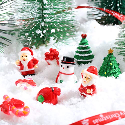 Skylety 50 Pieces Christmas Miniature Figurines Tiny Mini Resin Fairy Dollhouse Garden Ornaments Diy Kit Christmas Pendant Accessories Diy For Snow Globe Christmas Decorations thumb #2