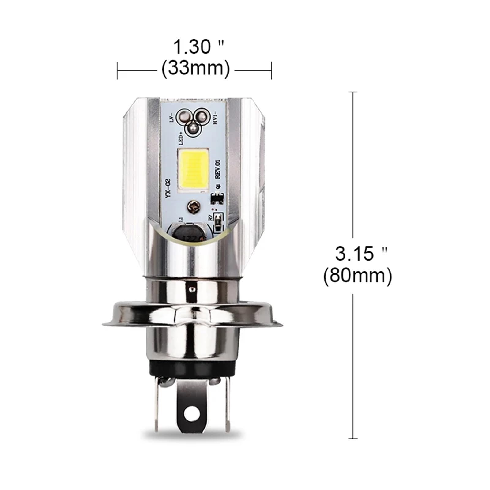 feu additionnel moto led Phare de moto 6000k, ampoule H6 Ba20d, accessoires, éclairage pour Yamaha, Honda(H4)