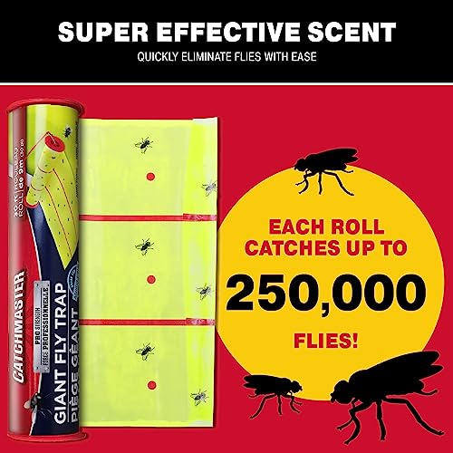 Catchmaster Giant Fly Glue Trap 1-Pack 30 Feet Each, Adhesive Fly Traps Outdoor, Sticky Bug Catcher, Bulk Flying Insect Paper Roll, Pet Safe Pest Control thumb #1