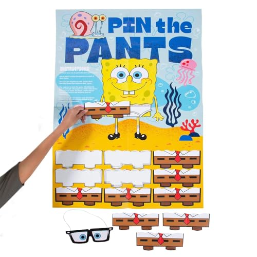 22' x 33 1/2' Spongebob Squarepants Pin The Pants Game – 2 Pc.