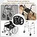 LIQWEI 4 Pack Rubber Wheel Replacement, 6 Inch Solid Wheelchair Front Wheel with 4 Axles Rubber Rollator Wheels Replacement Anti-Slip Walker Caster Wheels Hub for Wheelchairs Rollators Walkers