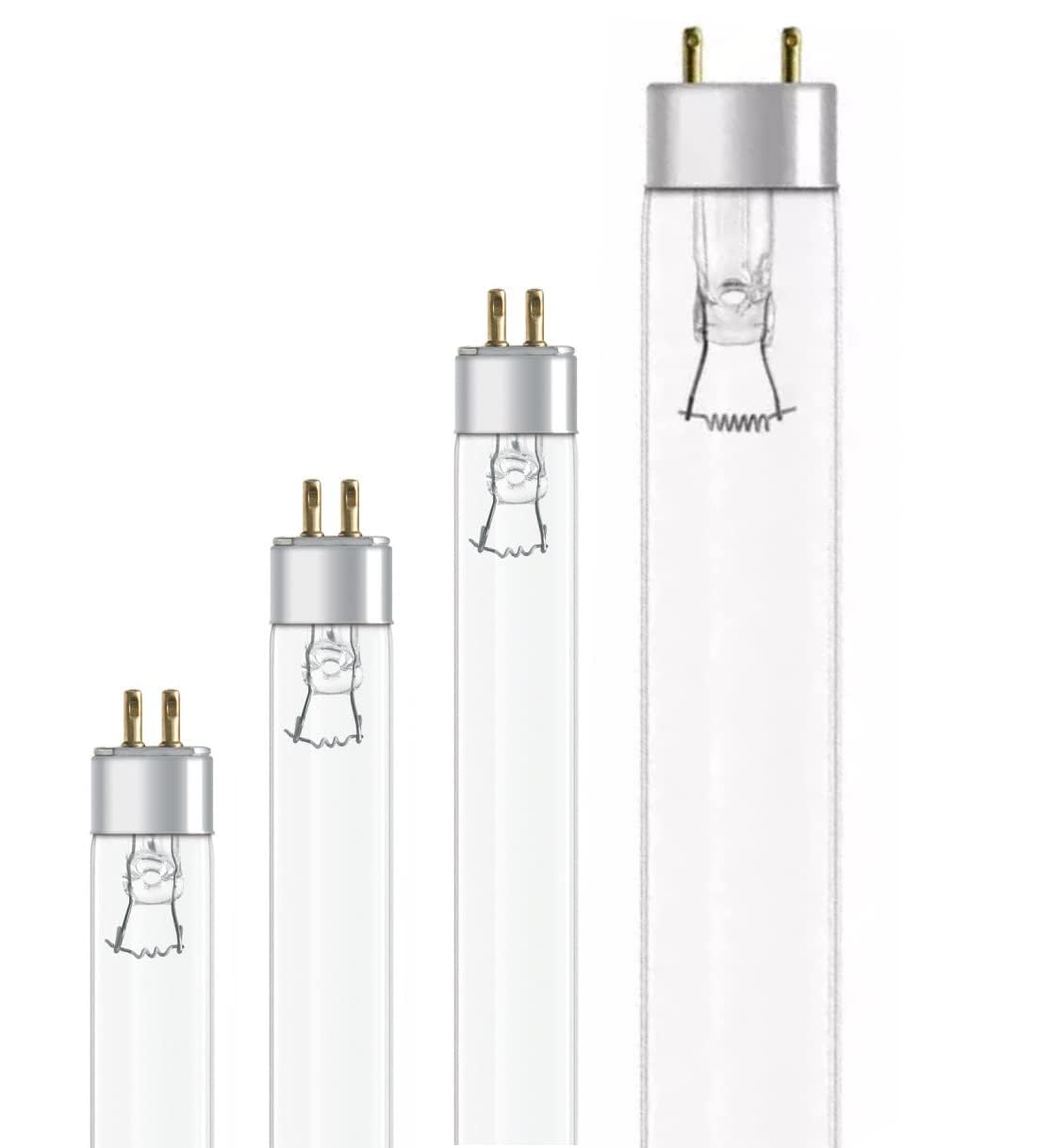 CLAR - Tubo UV Germicida Esterilizador 8W T5, Luz Ultravioleta Desinfectante, Tubos Fluorescentes UV, Lampara Ultravioleta 28,8 x 1,6 cm (8W T5 Pack 2)