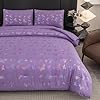 Yadangxiawa Butterfly Comforter Set - Purple, Girls 5PCS Full Bedroom Comforter Set #3