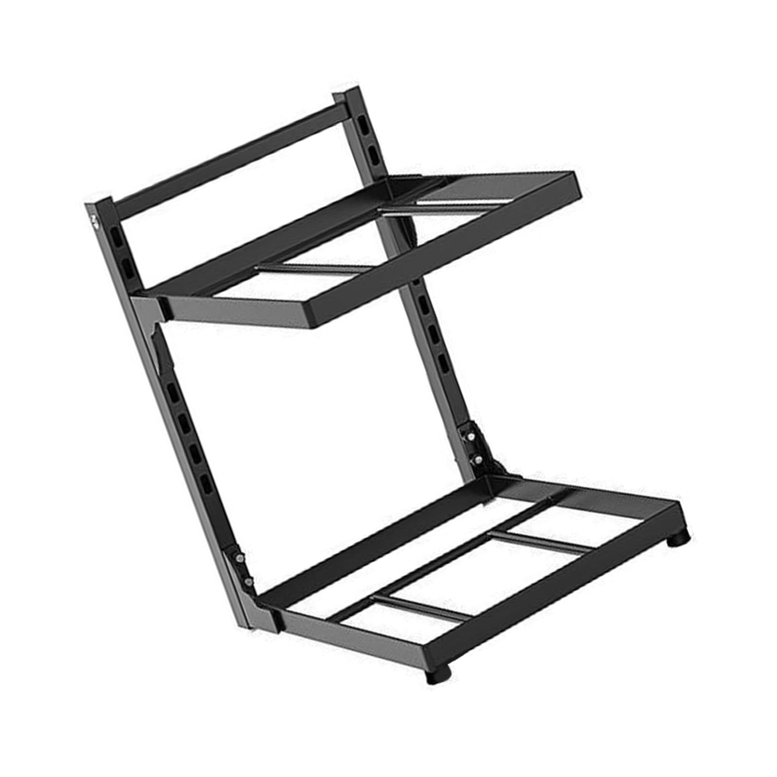 GLJTUO Space-Saving Kitchen Cabinet with Adjustable Carbon Steel Shelves - Versatile Pot and Utensil Rack for Efficient Storage Solutions (2 Ripiani),2 Ripiani