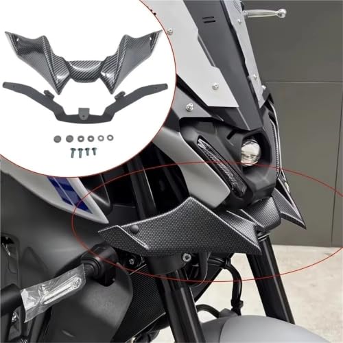 Ailerons avant MT-09 comblent le vide sous phare style carbone - 2